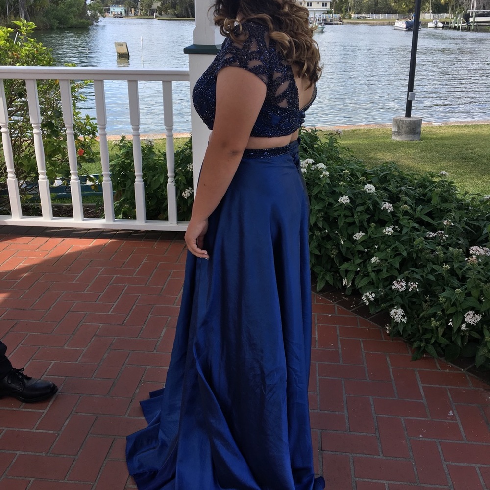 Size 14 Sherri Hill 2- piece prom dress worn twice